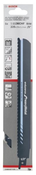 Bosch Endurance Serisi Ağır Metal için Panter Testere Bıçağı S 1136 CHF - 5'li