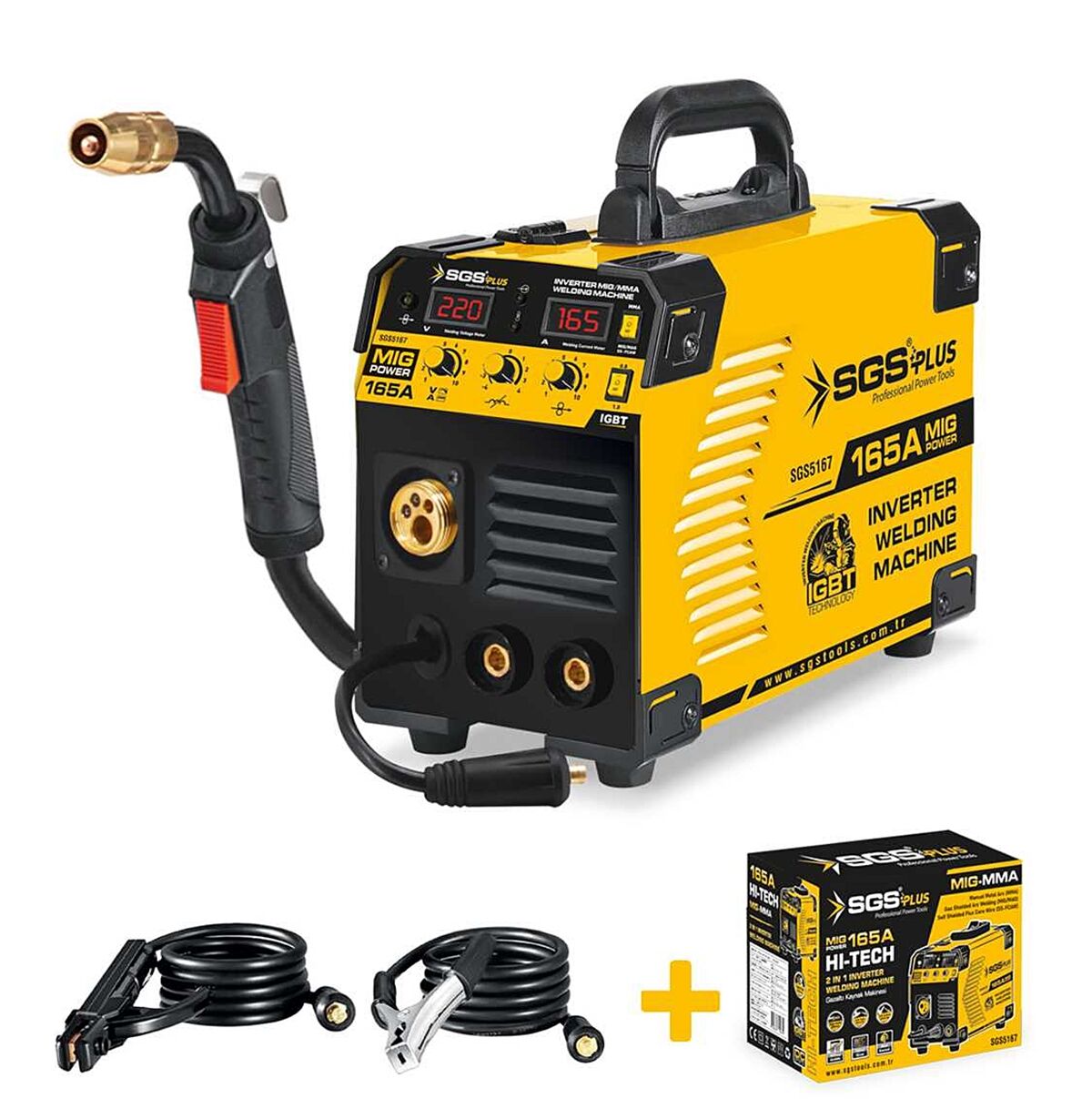 SGS SGS5167 165A MIG Gazaltı Kaynak Makinesi -Profesyonel Güçlü Taşınabilir Endüstriyel Performans