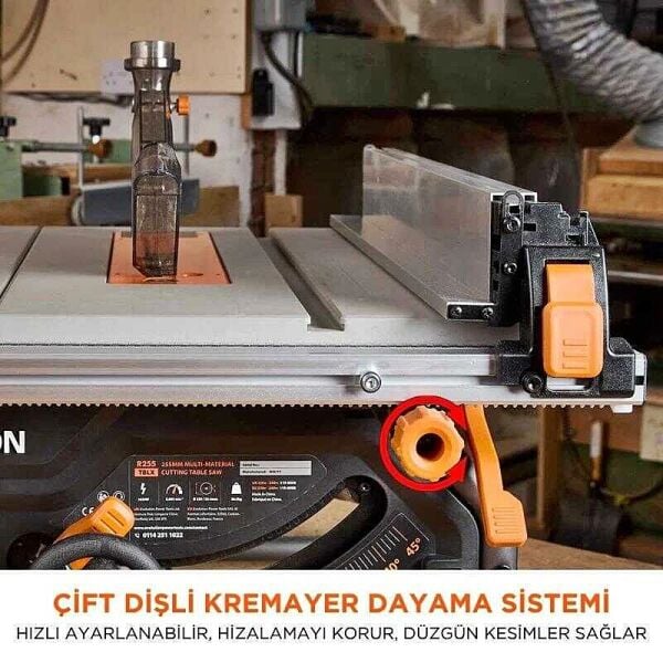 Evolution R255TBL Tezgah Tipi Testere 255 mm | Profesyonel Hassas Metal Ahşap Kesim