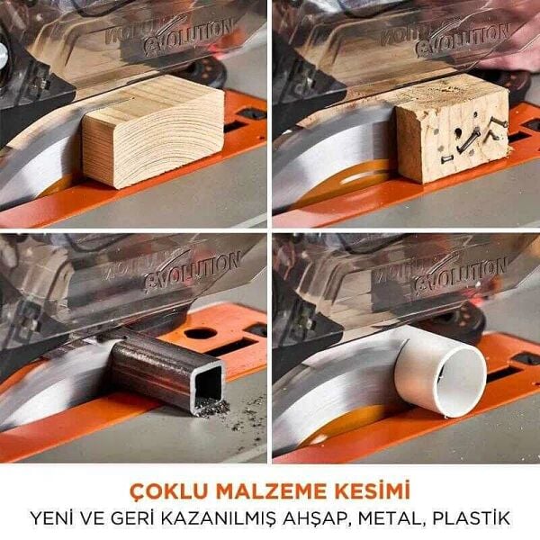 Evolution R255TBL Tezgah Tipi Testere 255 mm | Profesyonel Hassas Metal Ahşap Kesim