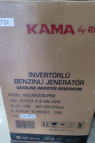 Kama KGL4500IS PRO 4.2 kW İnvertörlü Benzinli Jeneratör – Sessiz, Taşınabilir, Monofaze