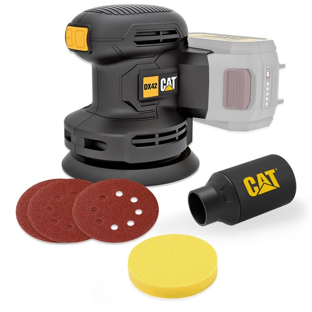 CAT DX42B Devir Ayarlı Eksantrik Zımpara (Akü Dahil Değildir) 18Volt 125mm
