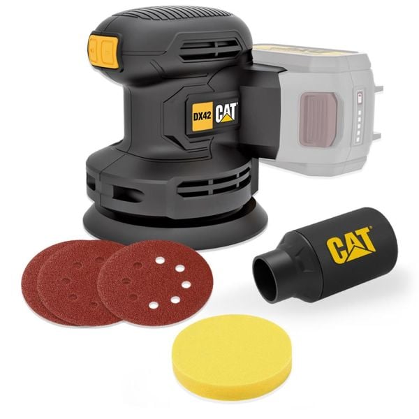 CAT DX42B Devir Ayarlı Eksantrik Zımpara (Akü Dahil Değildir) 18Volt 125mm