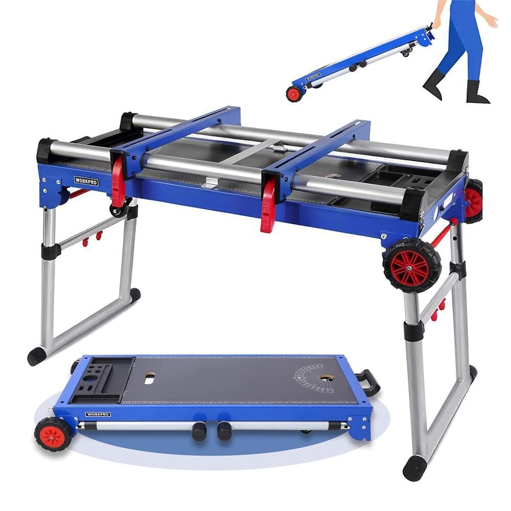 WORKPRO WP289020 4’ü 1 Arada Profesyonel Çalışma Tezgâhı | 150 Kg Kapasiteli, Tekerlekli
