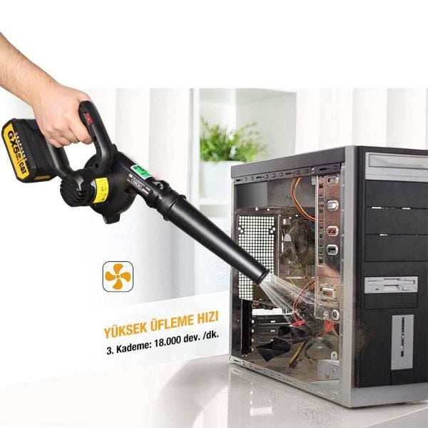 CAT DX91B 18Volt Devir Ayarlı Üfleyici + 5 Parça Aksesuar (Akü Dahil Değildir)