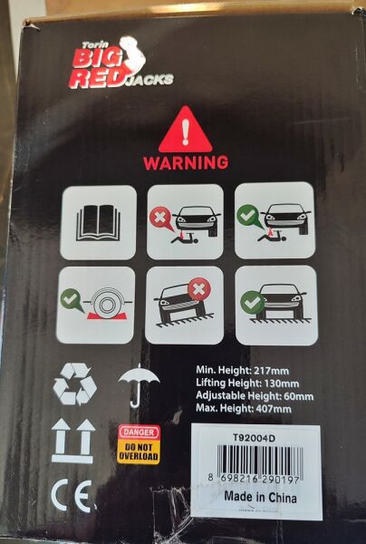 Bigred TR92004 Şişe Kriko 20 Ton Karton Kutulu