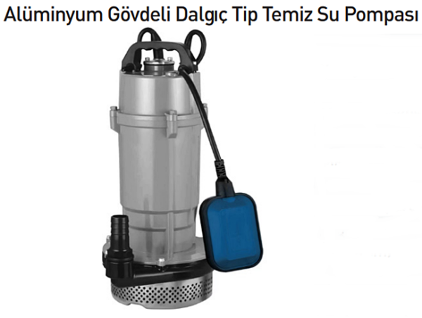 Rain Pump QDX3-30-11W Alüminyum Gövdeli Dalgıç Tip Temiz Su Pompası 1,1 kw