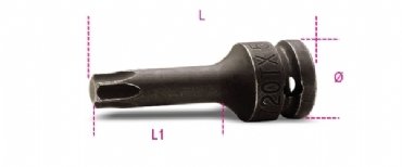 Beta 720TX 1/2'' Havalı Torx Lokma T60