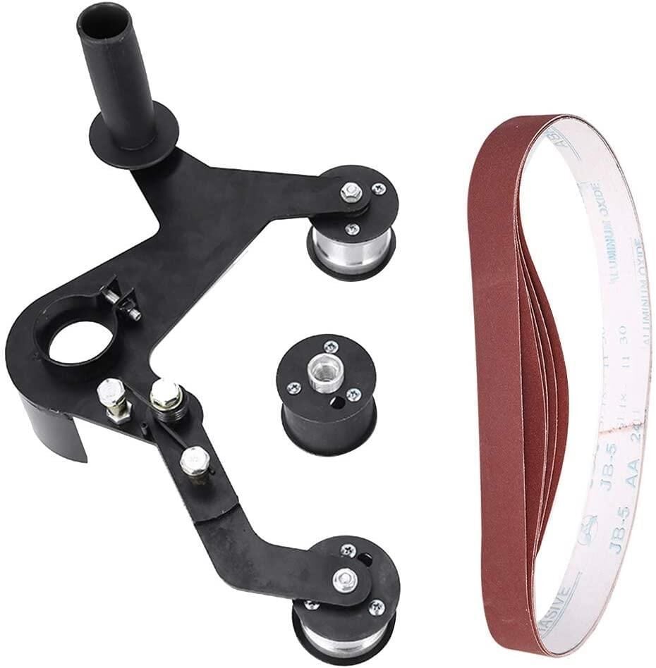 Taş Motoru Esnek Şerit Zımpara Aparatı | Kayışlı Zımpara Dönüştürücü 740x40 mm | Rox Wood 0059