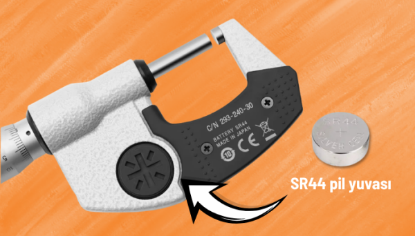 Mitutoyo 293-240-30 Dijital Dış Çap Mikrometresi 0-25 mm IP65 – Yüksek Hassasiyetli Ölçüm Aleti