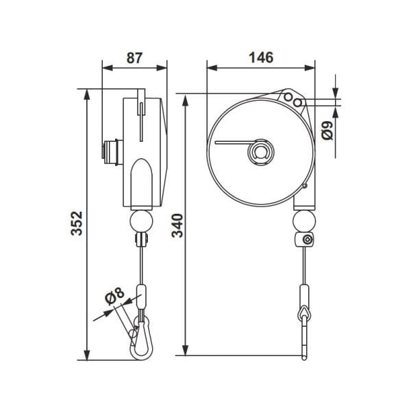 Tecna 9322 Balanser 4.0-6,0 kg.