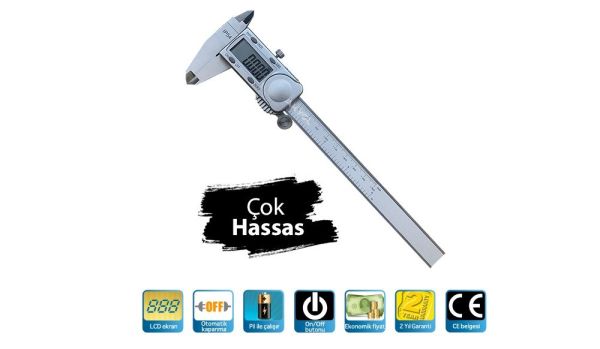 Loyka 5102-150 Hassas Dijital Kumpas 0-150mm / 0.005mm