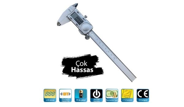 Loyka 5102-150 Hassas Dijital Kumpas 0-150mm / 0.005mm