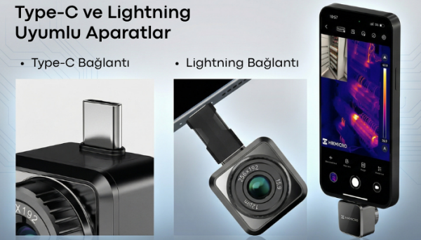 HIKMICRO Mini2Plus V2 Akıllı Telefon Termal Kamera – iOS & Android Uyumlu Profesyonel Isı Kamerası