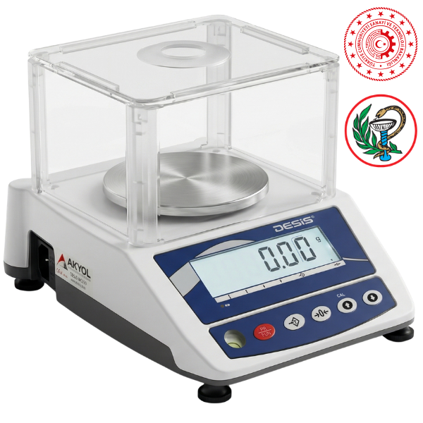DESİS BTU-M 600 gr Dijital Eczane Terazisi – Bakanlık Onaylı, 0.01 gr Hassasiyetli, Akülü Hassas Terazi