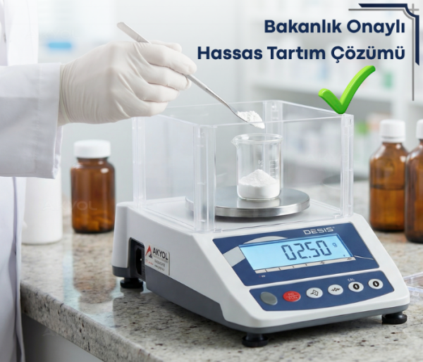 DESİS BTU-M 600 gr Dijital Eczane Terazisi – Bakanlık Onaylı, 0.01 gr Hassasiyetli, Akülü Hassas Terazi