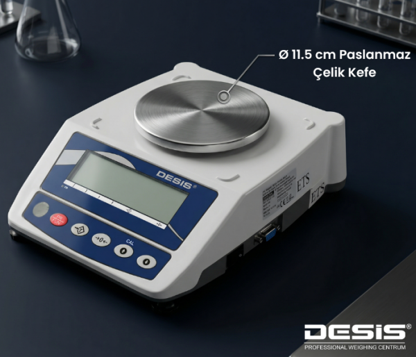 DESİS BTU-M 600 gr Dijital Eczane Terazisi – Bakanlık Onaylı, 0.01 gr Hassasiyetli, Akülü Hassas Terazi