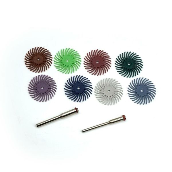 Gravür Polisaj Parlatma Kıl Disk Seti 10 Parça | 25 mm Radyal Zımpara Diskleri | Rox Wood 0085