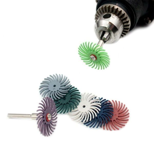 Gravür Polisaj Parlatma Kıl Disk Seti 10 Parça | 25 mm Radyal Zımpara Diskleri | Rox Wood 0085