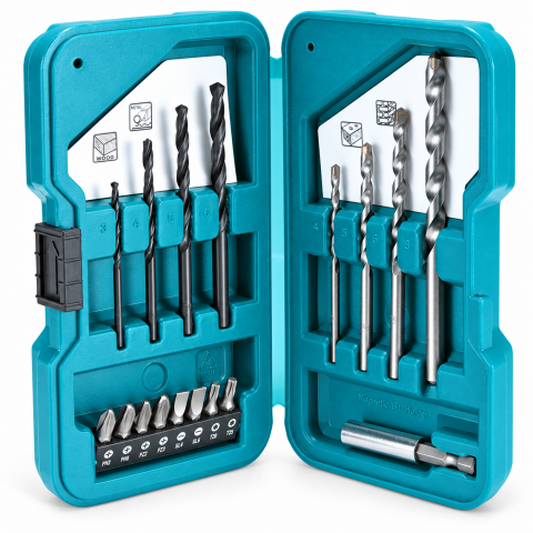 Makita D-40200 17 Parça Çantalı Matkap Ucu ve Vidalama Uç Seti