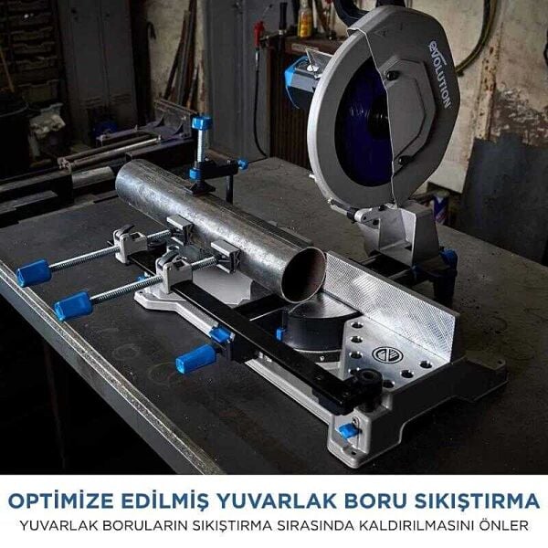 Evolution S355MCS Metal Gönye Kesme Testeresi 355 mm | 2200 W, 1550 Dev/Dak Profesyonel Makina