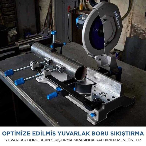 Evolution S355MCS Metal Gönye Kesme Testeresi 355 mm | 2200 W, 1550 Dev/Dak Profesyonel Makina