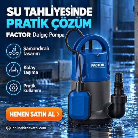 Factor CS550P-N 550W Plastik Gövdeli Temiz Su Drenaj Pompası