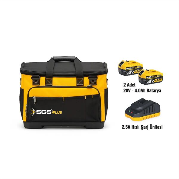 SGS SGS5451 5 Parça Profesyonel Akülü Combo Set – Darbeli Matkap, Kırıcı Delici, Avuç Taşlama, Somun Sıkma ve LED Fener Seti