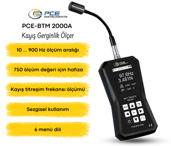 PCE-BTM 2000A Kayış Gerginlik Ölçer