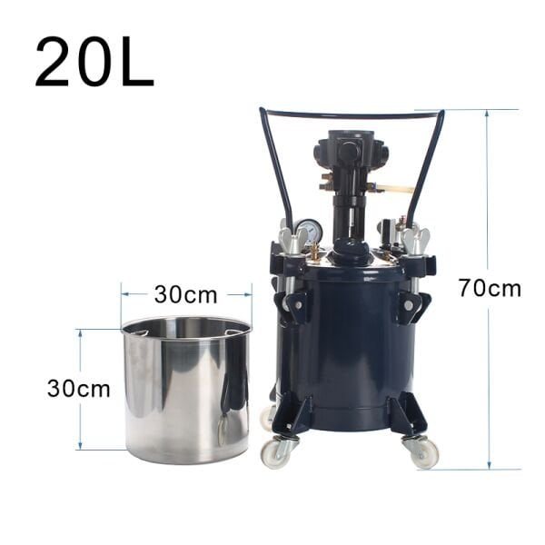 Aristo 20 Litre Otomatik Karıştırıcılı Basınçlı Boya Kazanı | Profesyonel Endüstriyel Boya Tankı