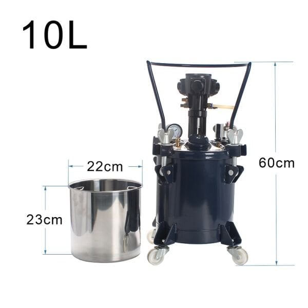 Aristo 10 Litre Otomatik Karıştırıcılı Basınçlı Boya Kazanı | Profesyonel Endüstriyel Boya Tankı