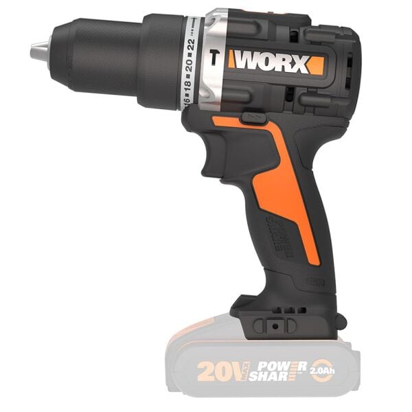 WORX WX352.9 Şarjlı Darbeli Matkap (Akü Dahil Değildir) 20Volt