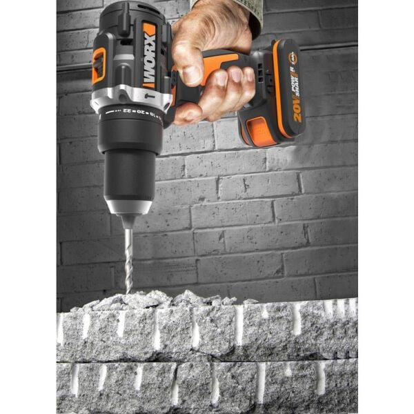 WORX WX352.9 Şarjlı Darbeli Matkap (Akü Dahil Değildir) 20Volt