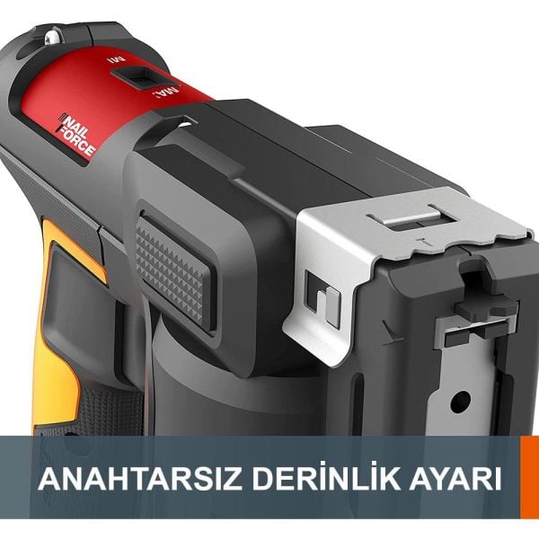 WORX WX843 Li-ion Şarjlı 6-14mm Zımba ve 15mm Çivi Çakma + 3500 adet Yedek Zımba ve Çivi
