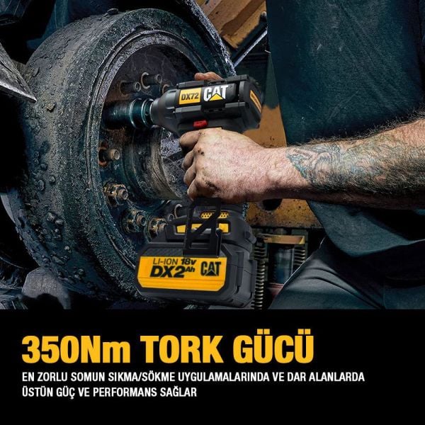 CAT DX72BC Şarjlı Somun Sıkma 18Volt/2.0Ah - 350Nm