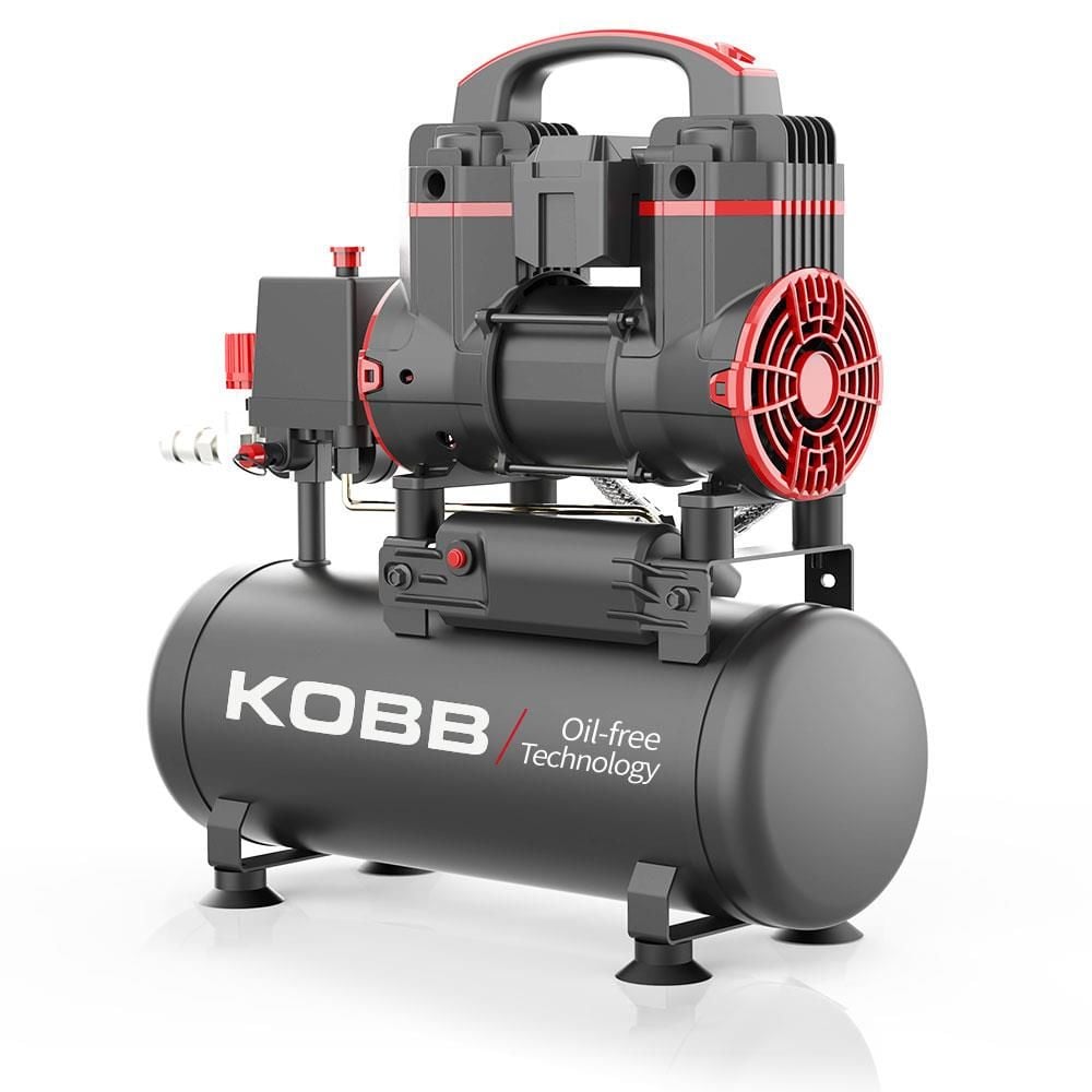 KOBB KBK8S 8 Lt.Yağsız Sessiz Taşınabilir Hava Kompresörü 1.2HP-8Bar