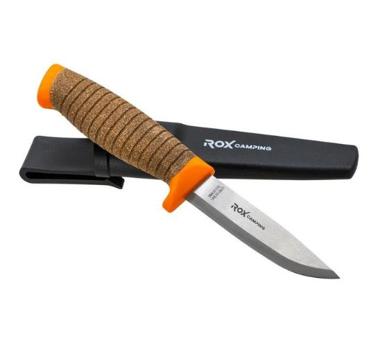 Rox Camping 0321 Bushcraft Plus Paslanmaz Çelik Kamp Bıçağı (Turuncu)