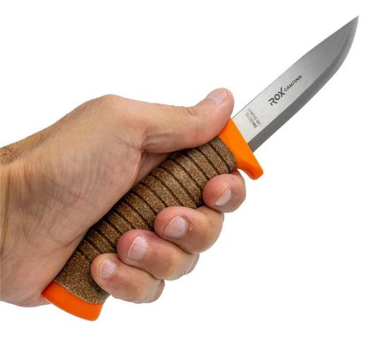 Rox Camping 0321 Bushcraft Plus Paslanmaz Çelik Kamp Bıçağı (Turuncu)