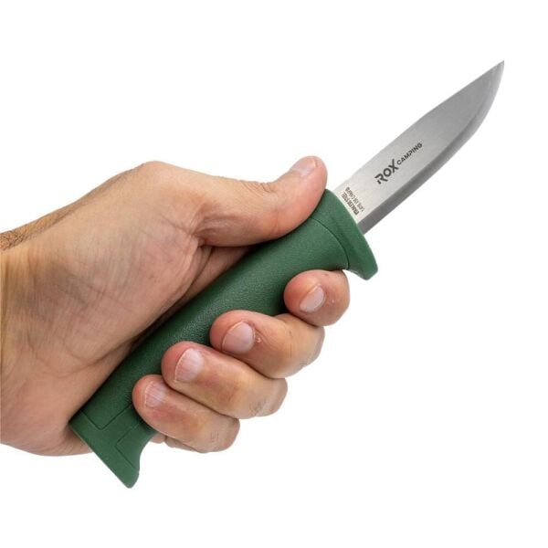 Rox Camping 0319 Bushcraft Eco Paslanmaz Çelik Kamp Bıçağı (Yeşil)