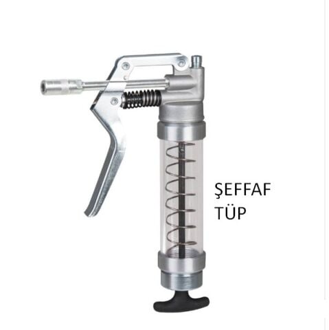 Groz G-16/CL/M Şeffaf Tüplü Mini Tabanca Tipi Gres Pompası