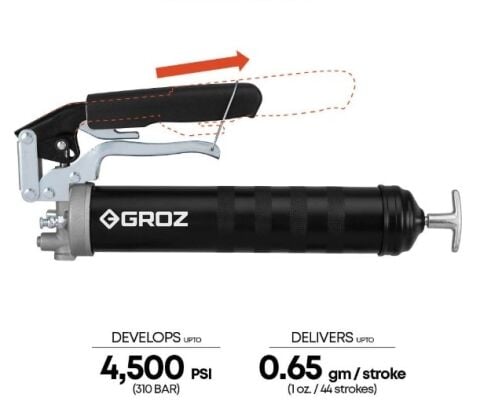 Groz G77RF-18/M Çift Fonksiyonlu Gres Pompası 500 cc - Profesyonel Yağlama Tabancası