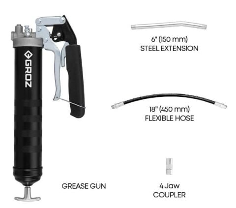 Groz G77RF-18/M Çift Fonksiyonlu Gres Pompası 500 cc - Profesyonel Yağlama Tabancası
