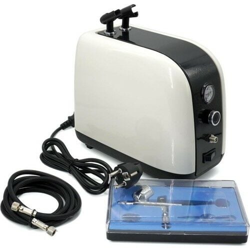 Rox 0067 Profesyonel Airbrush Kompresör Mini Boya Tabancası Seti