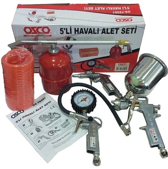 Ozco OS79501 Havalı El Aletleri Seti 5´li