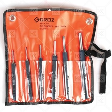 Groz PP/HD/6/ST Kısa Pim Zımba Takımı 6'lı