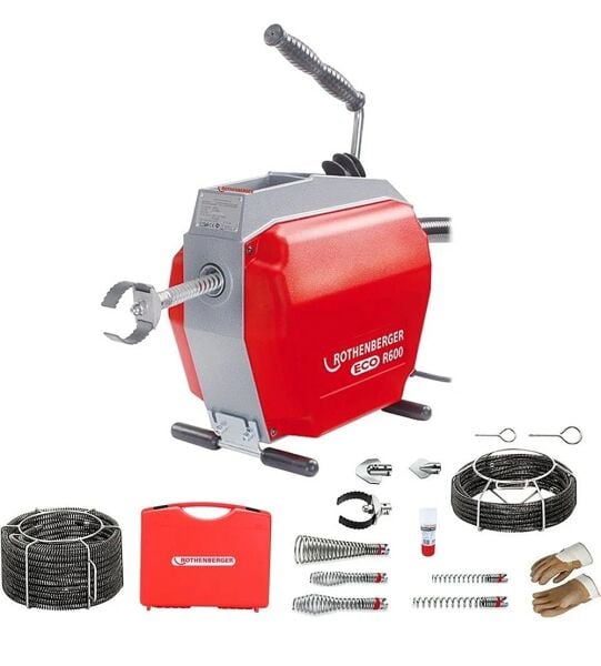 Rothenberger R600 Eco Kanal Açma Makinesi – Tesisat ve Boru Temizliği İçin
