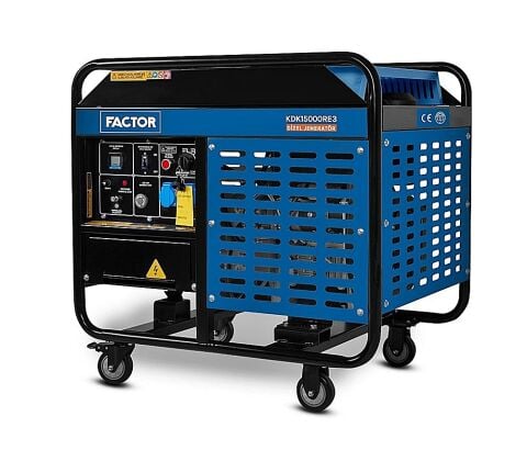 Factor KDK15000RE3 15 kVA Trifaze Dizel Jeneratör – Marşlı, Dayanıklı Performans Jeneratörü