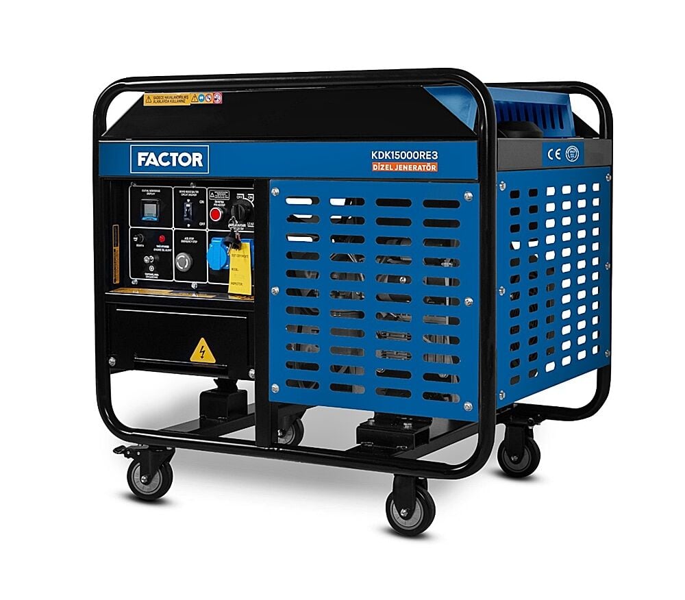 Factor KDK15000RE3 15 kVA Trifaze Dizel Jeneratör – Marşlı, Dayanıklı Performans Jeneratörü
