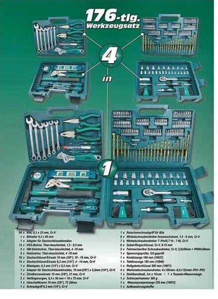 Mannesmann 29086 Profesyonel El Alet Seti 176 Parça