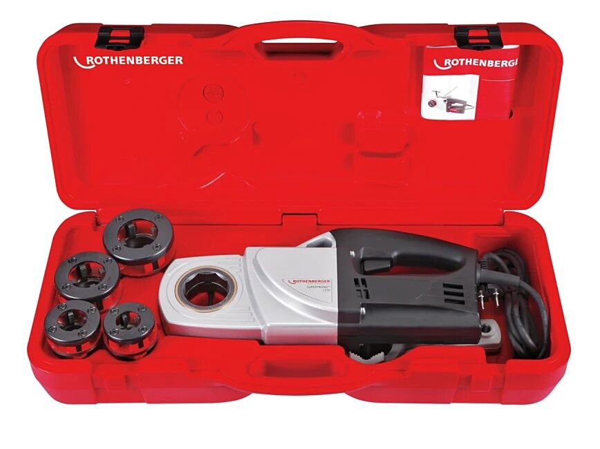 Rothenberger Supertronic 1250 Elektrikli El Tipi Pafta Makinası | 1''-1.1/4'' Boru Diş Açma Makinesi